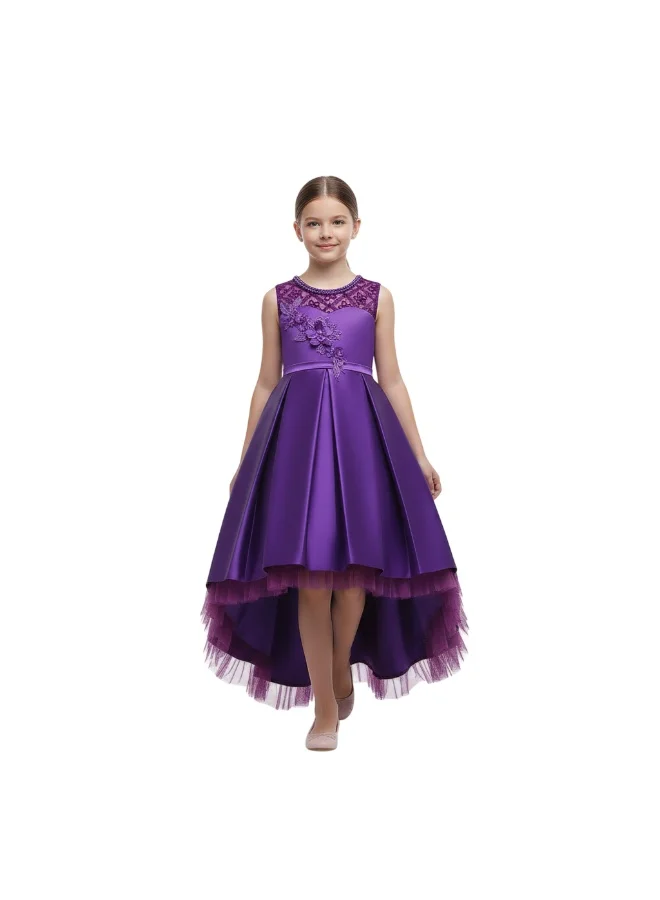 D'Daniela Purple High-Low Dress